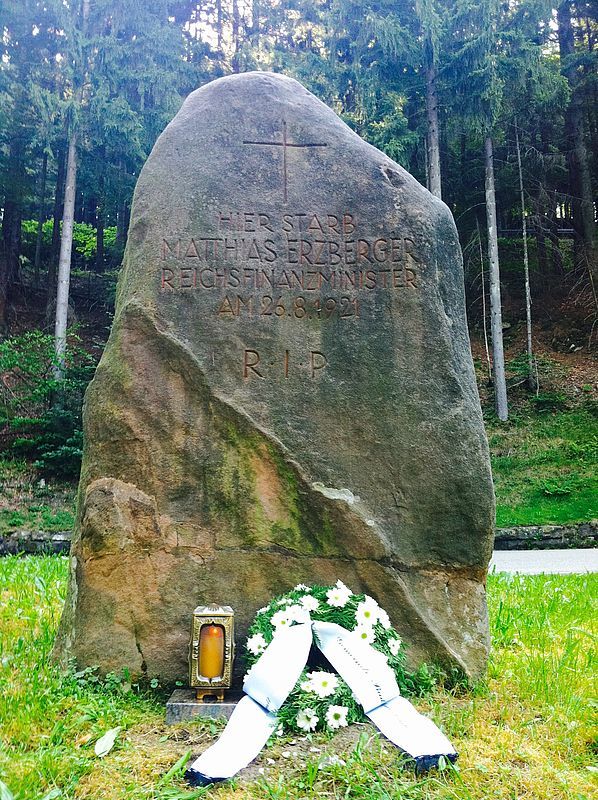 Der Gedenkstein an der Griesbacher Steige.