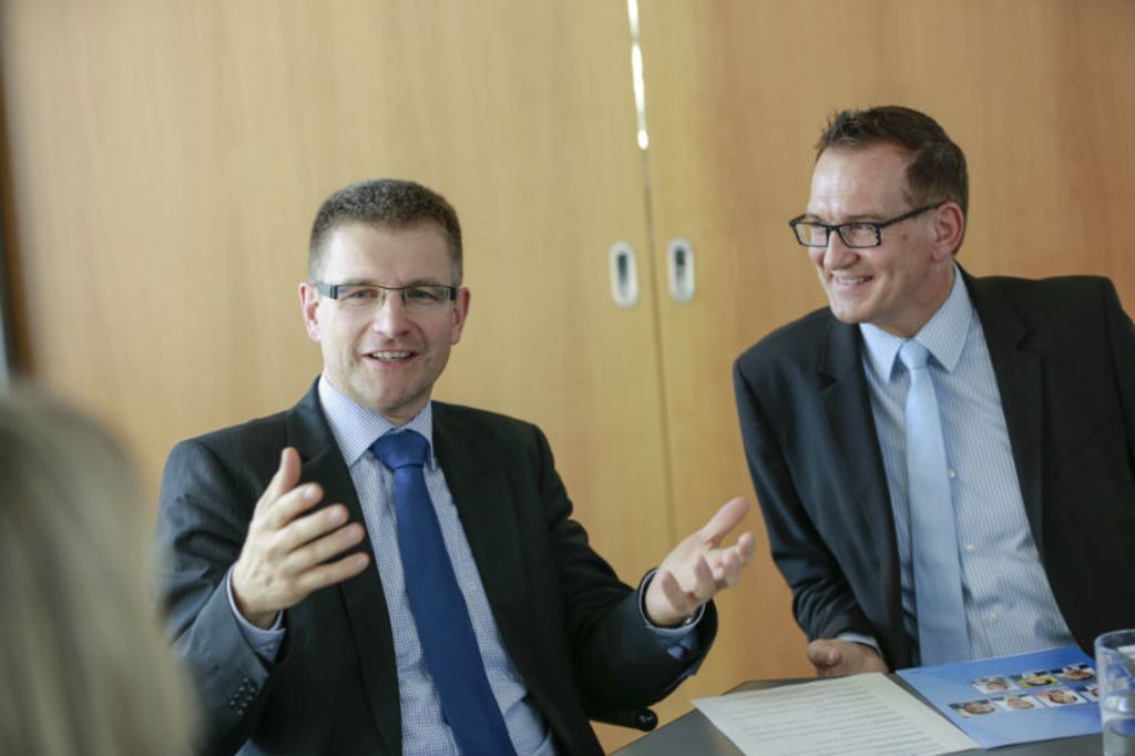 Rainer Waltersbacher, geschäftsführender Vorstand (links), und Duschan Gert, Präsident des Marketing-Clubs Ortenau/Offenburg, freuen sich auf den ersten Ortenauer Marketingpreis.