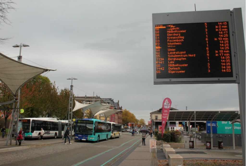 Synonym für Offenburgs Rendevouz-System im Öffentlichen Personen-Nahverkehr: Am Busbahnhof treffen sich die Linien.