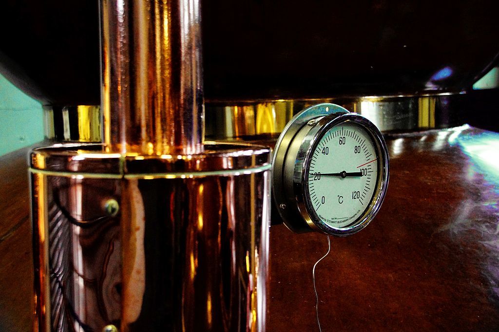Die Temperatur muss beim Brennen eines echten Whisky natürlich stimmen.