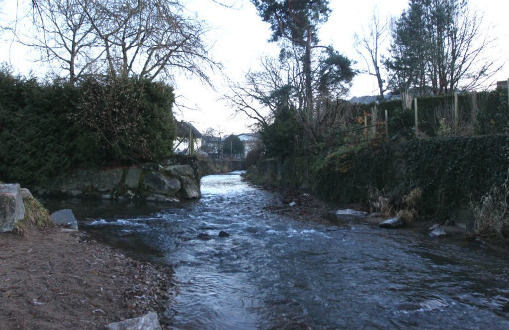 Der Mühlenbacher Talbach (von links) und der Hofstetterbach gehen an dieser Stelle in den Klosterbach über. Jeder von ihnen soll künftig im Hochwasserfall mehr Kapazität haben.