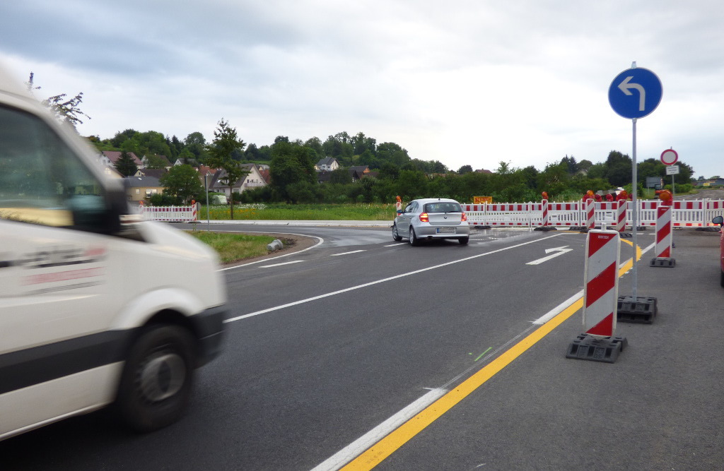 Noch führt der Weg von Offenburg Richtung Lahr durch Niederschopfheim. Ab Montag ist die Bundesstraße vor Oberschopfheim abgeschnitten.