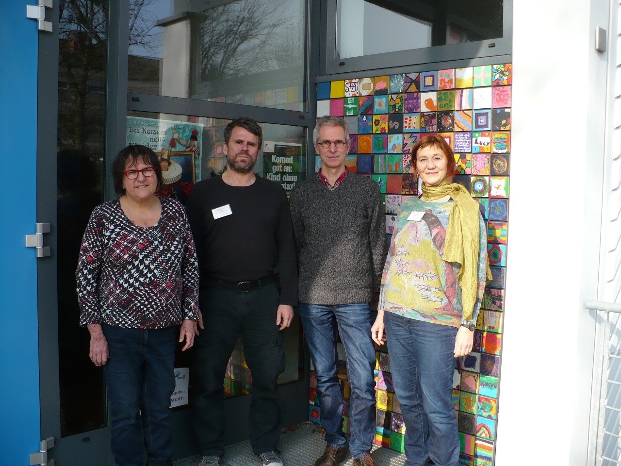 Sie sind im Stadtteilzentrum Oststadt im Einsatz (v.l.): Inge Hass, Michael Fallenbüchel, Tilman Berger und Anette Lampe.