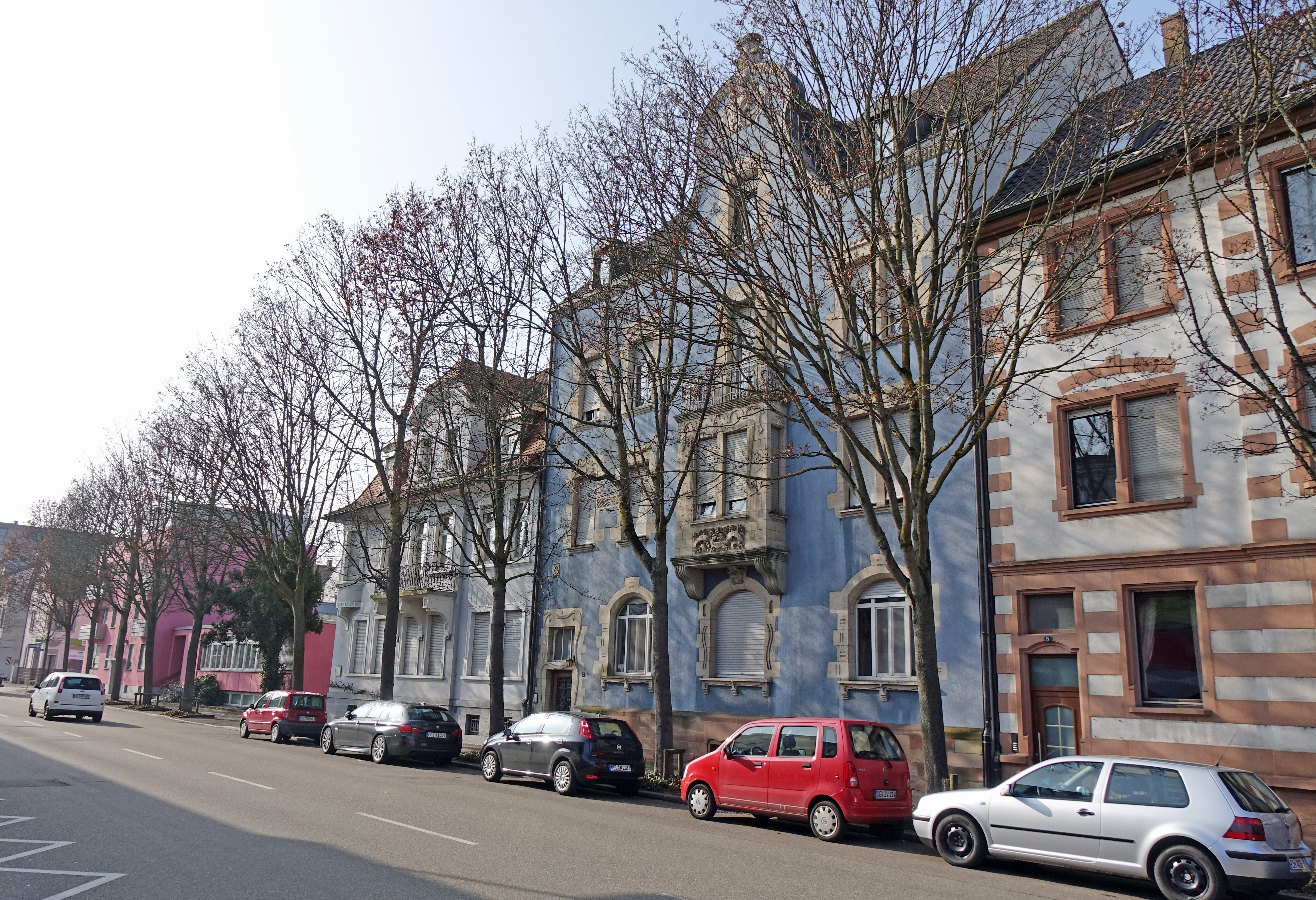 Auch in der Großherzog-Friedrich-Straße müssen Bäume für den Bau der Tramtrasse gefällt werden.