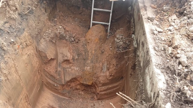 Diese 500 Kilogramm schwere Fliegerbombe entschärfte der Kampfmittelbeseitigungsdienst.