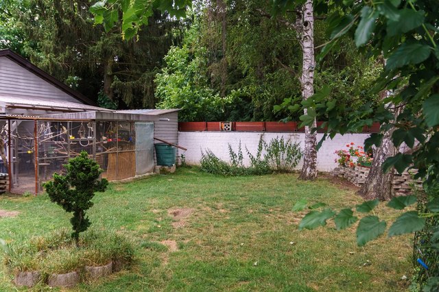 Ein Stück des Freigeländes vom privaten Tierschutzhof mit der Voliere  | Foto: Sven Kimmig