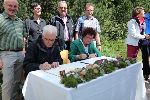 Ministerpräsident Winfried Kretschmann hatte den Bundespräsidenten in den bislang einzigen Nationalpark des Landes eingeladen. | Foto: Staatsministerium Baden-Württemberg