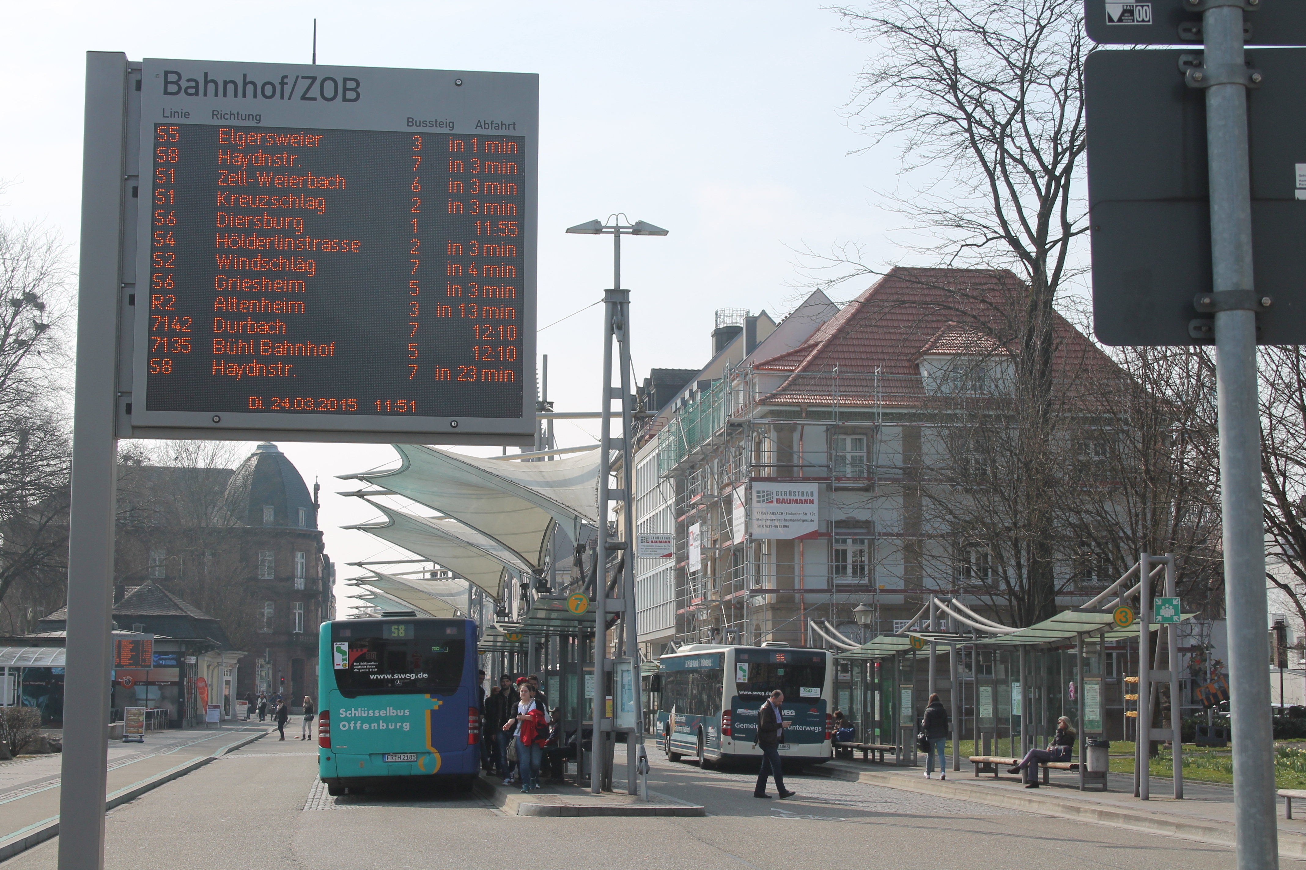 Das neue Stadtbus-Konzept beinhaltet neue und veränderte Haltestellen, um den 15-Minuten-Takt einhalten zu können.