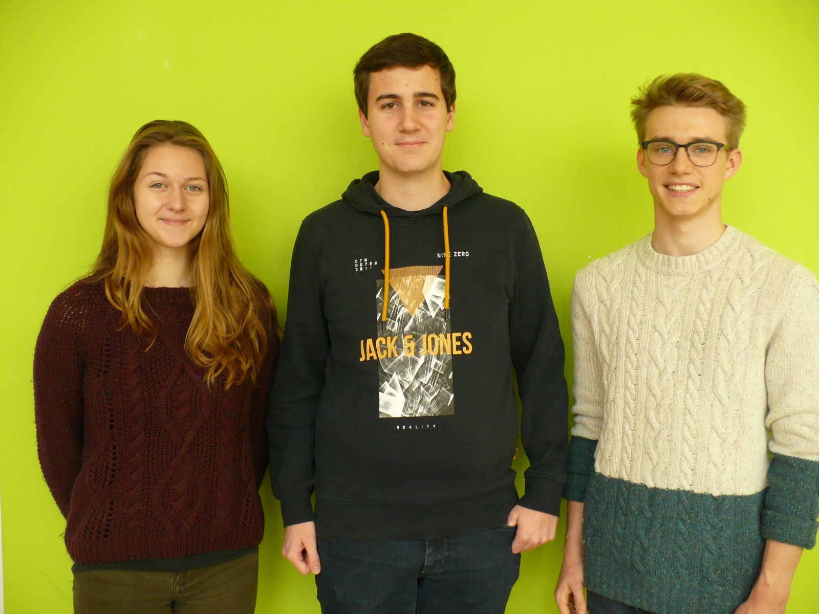 Schüler aus dem Arbeitskreis: Leonie Zapf, Maximilian Schmitt, Luca Hessler (v. l.)