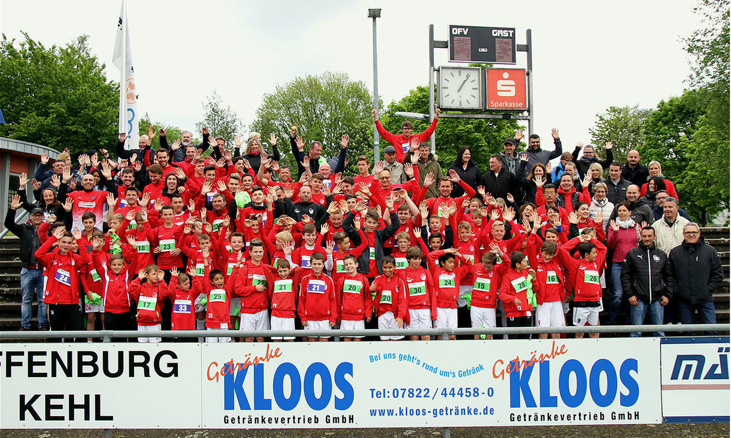Die erfolgreiche Jugendabteilung des Offenburger FV im Karl-Heitz-Stadion.