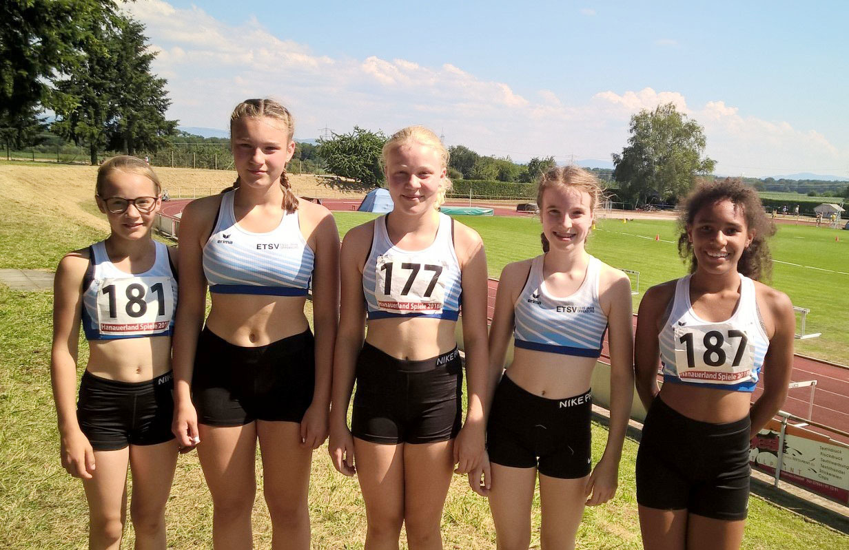 Rebecca Grunwald, Leni Aupperle, Pia Ammann, Iris Bergen und Vanda Skupin Alfa vom ETSV Offenburg