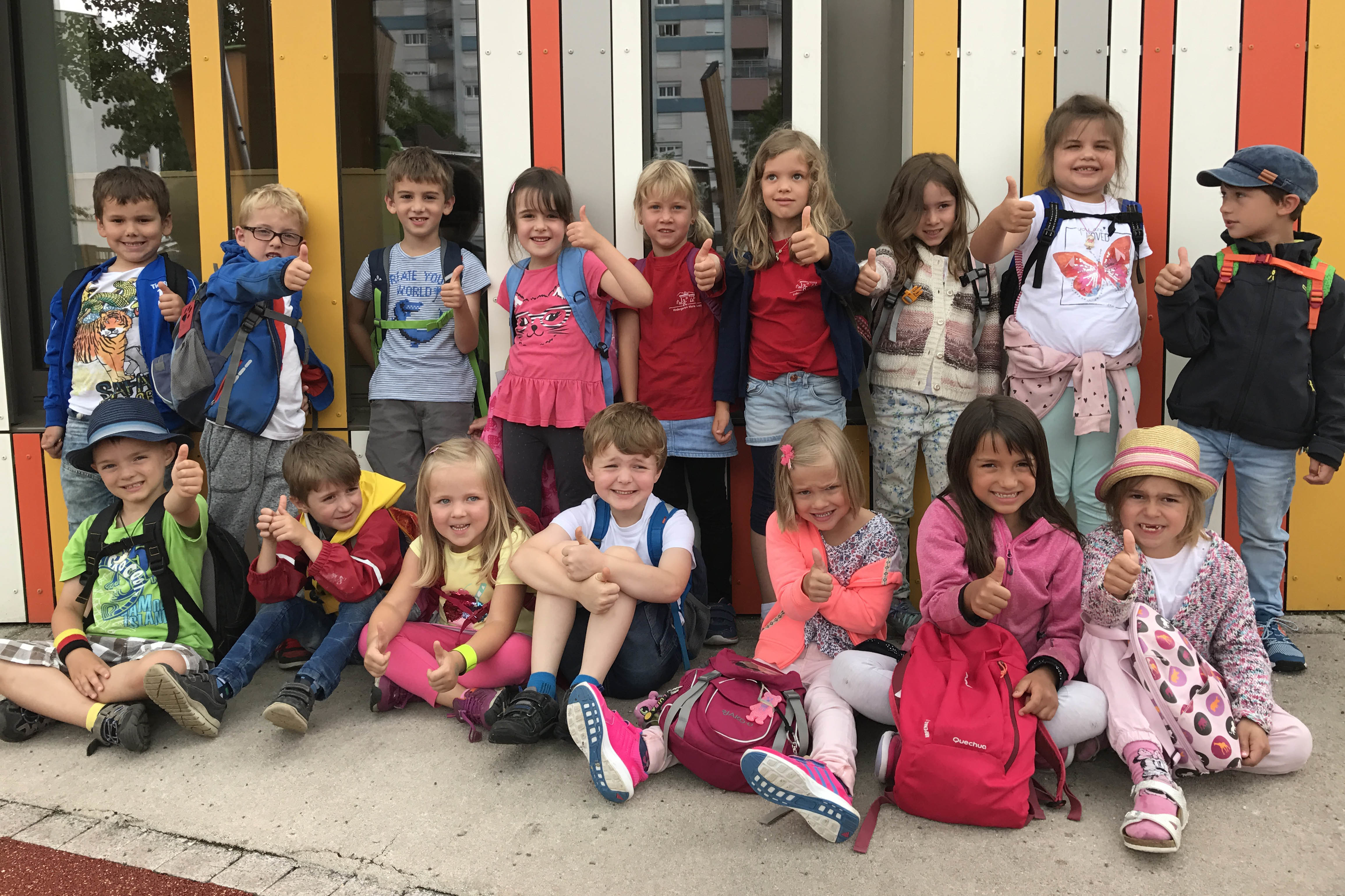 Die künftigen Schulanfänger aus Haslach/Tiergarten besuchten traditionell die Alterskameraden der bilingualen Klassen im elsässischen Lingolsheim.