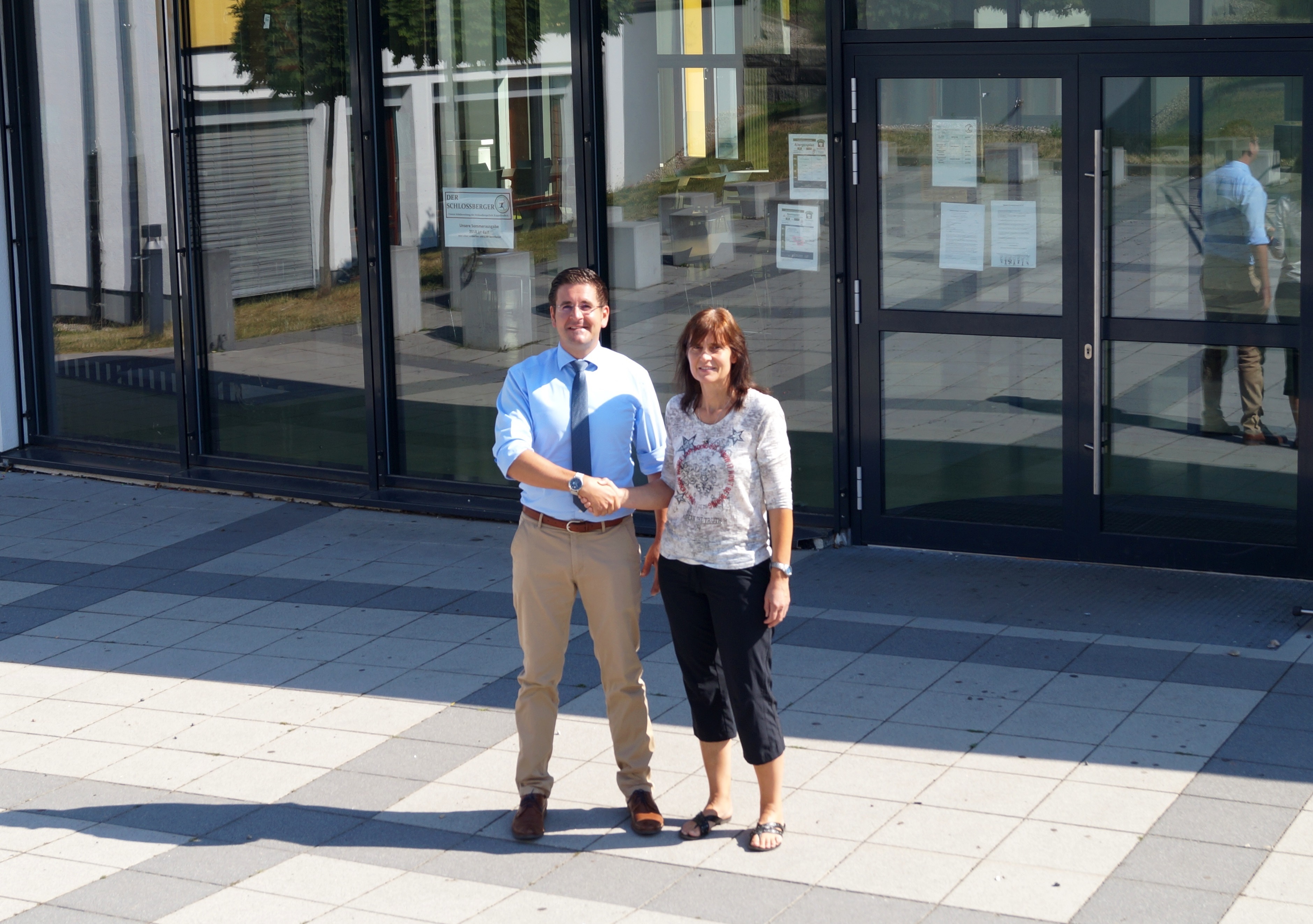 Bürgermeister Stefan Hattenbach und Anke Meier