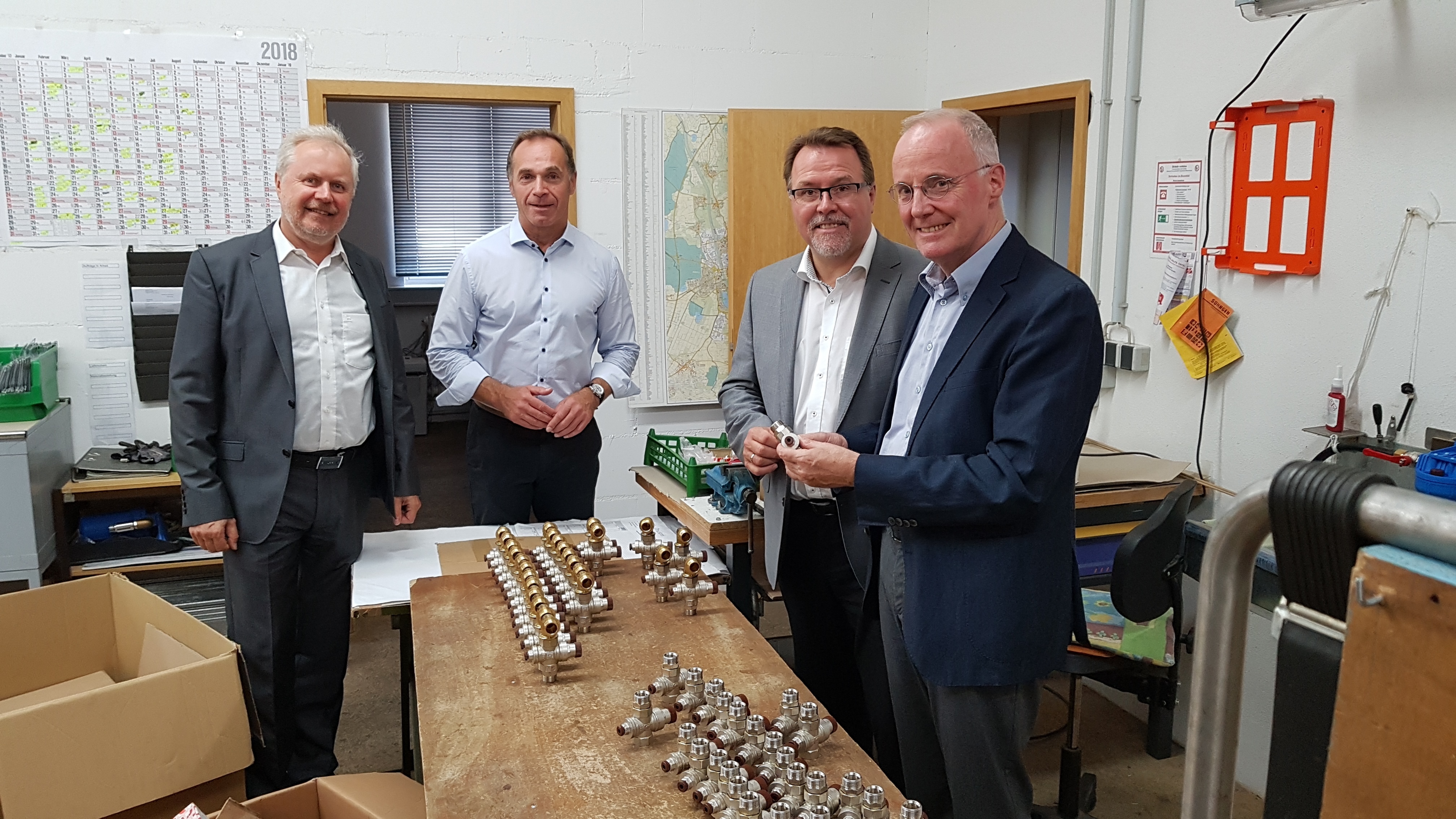 Von links: Peter Weber, Dr. Ewald Schamel, Hans-Peter Kopp, Dr. Christoph Jopen