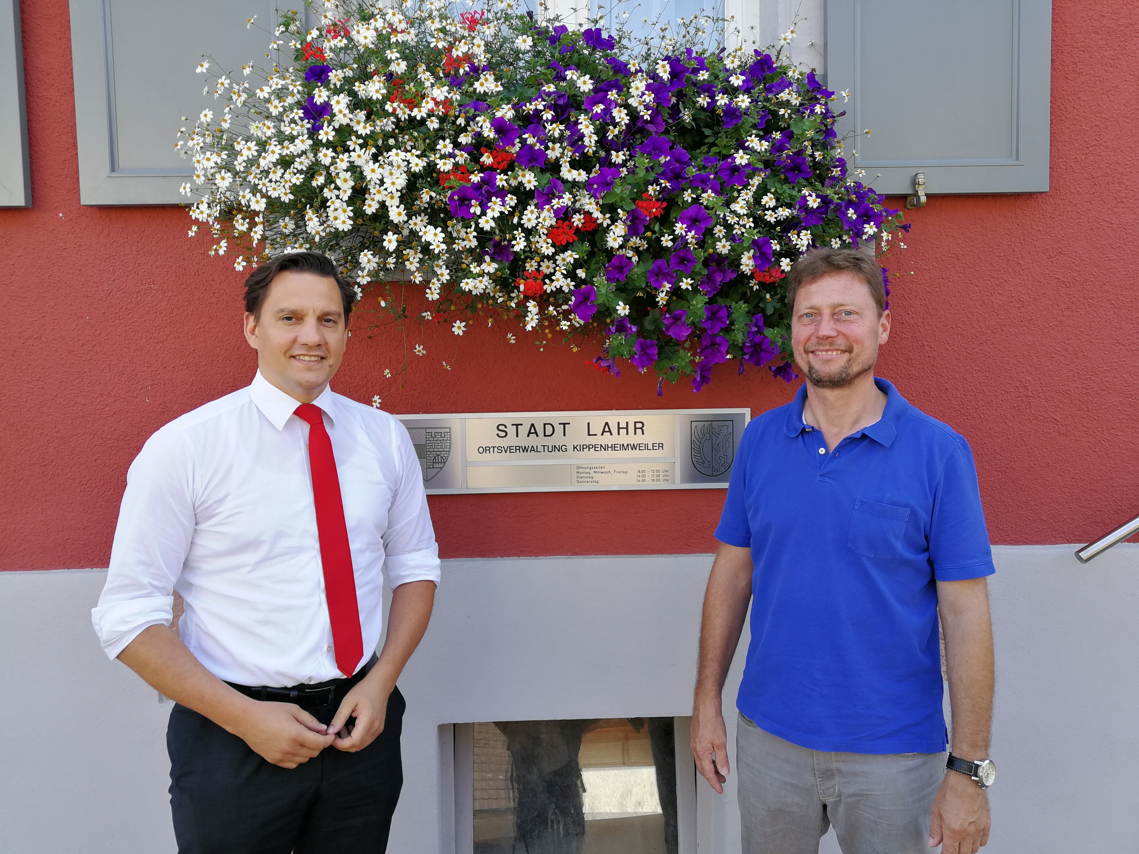 Johannes Fechner (MdB) und Tobias Fäßler (Ortsvorsteher von Kippenheimweiler)(v.l.n.r)