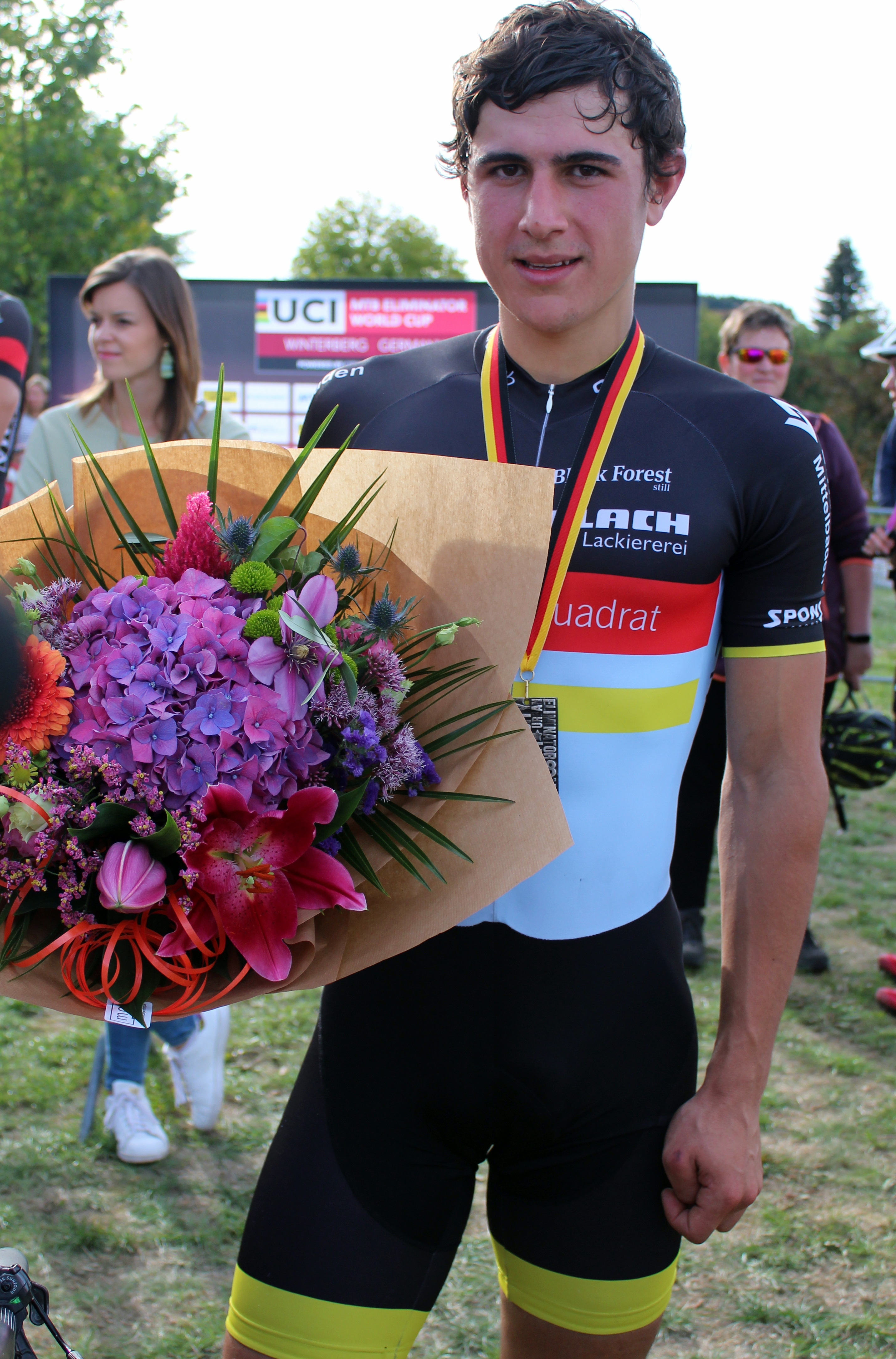 Felix Klausmann bei der Flower-Zermonie