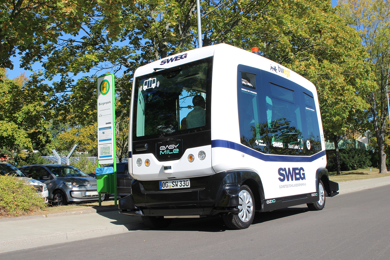 Mehr als 4.000 Fahrgäste nutzten den autonom fahrenden Bus in Lahr.