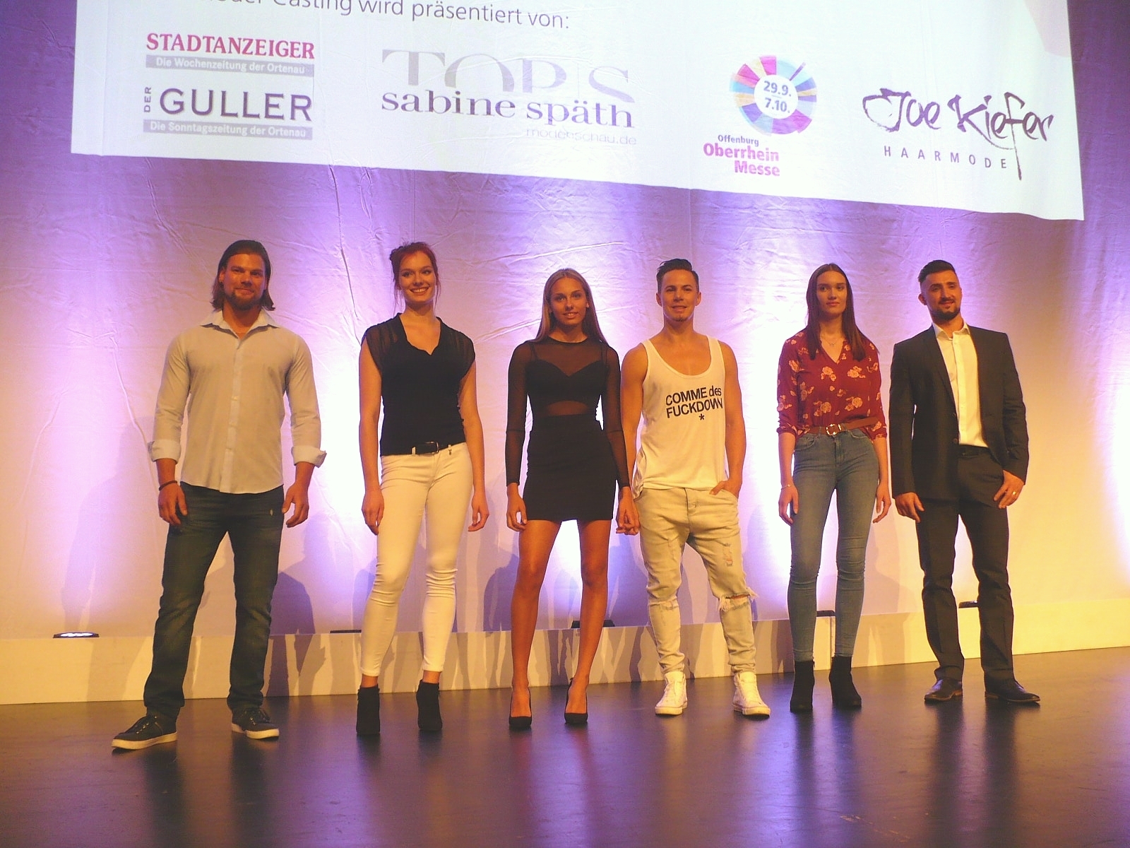 Sie laufen heute ab 14 Uhr in Offenburg im Finale: Manuel (v. l.), Isabelle, Oliwia, Andrey, Sophie und Oleksander.