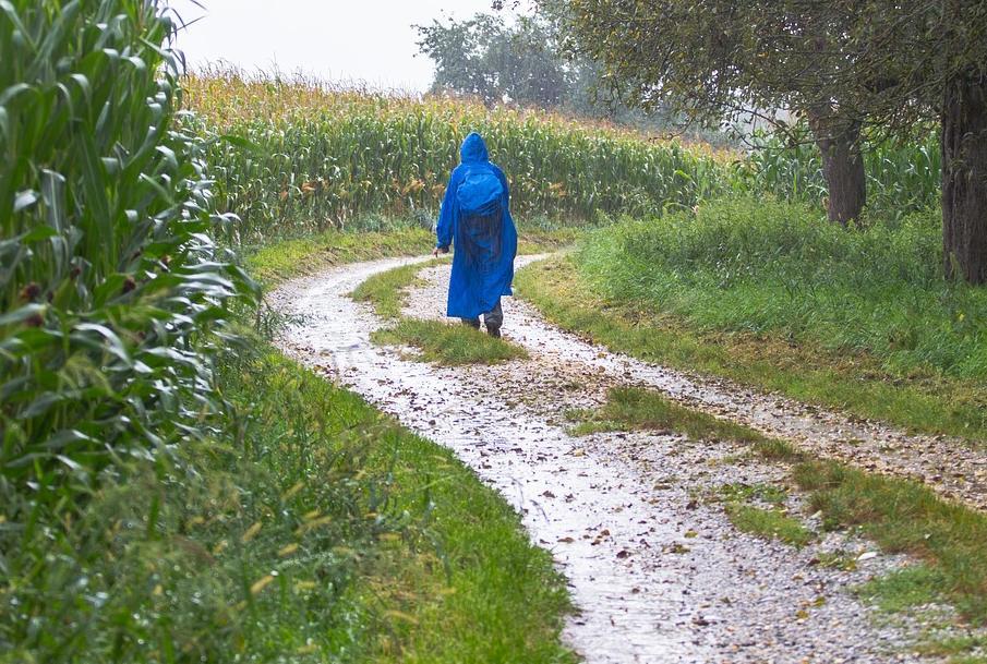 Wandern im Regen ist mir der richtigen Kleidung kein Problem
