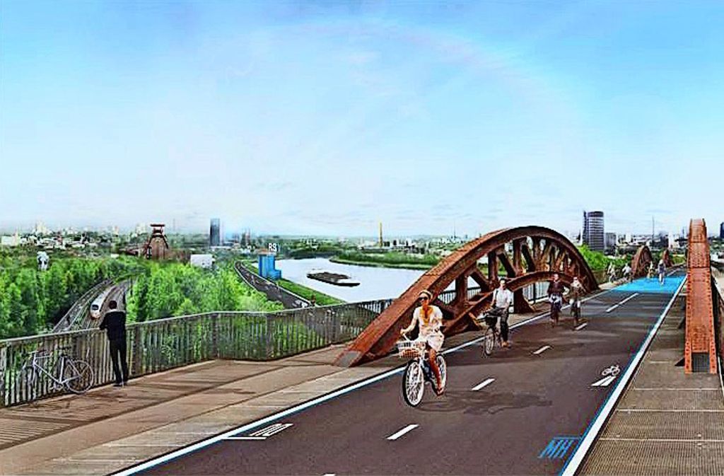 So könnten die Radschnellwege der Zukunft aussehen. Andere Regionen Deutschlands planen oder bauen inzwischen solche für Radfahrer ausgelegten Verbindungen.