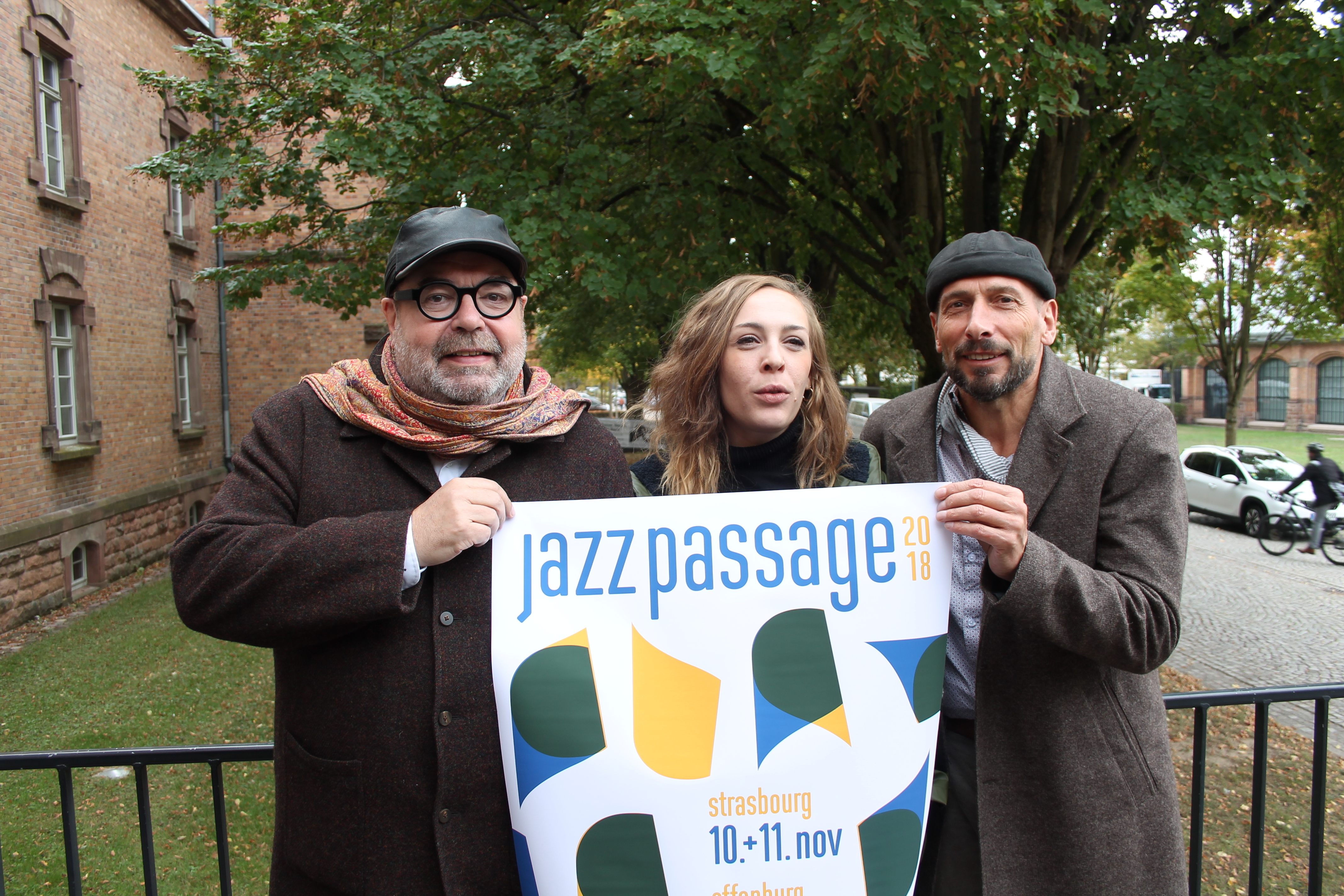 Philippe Ochem, Sarah Moutier und Edgar Common (v. l.) präsentieren das Programm der Jazzpassage 2018.