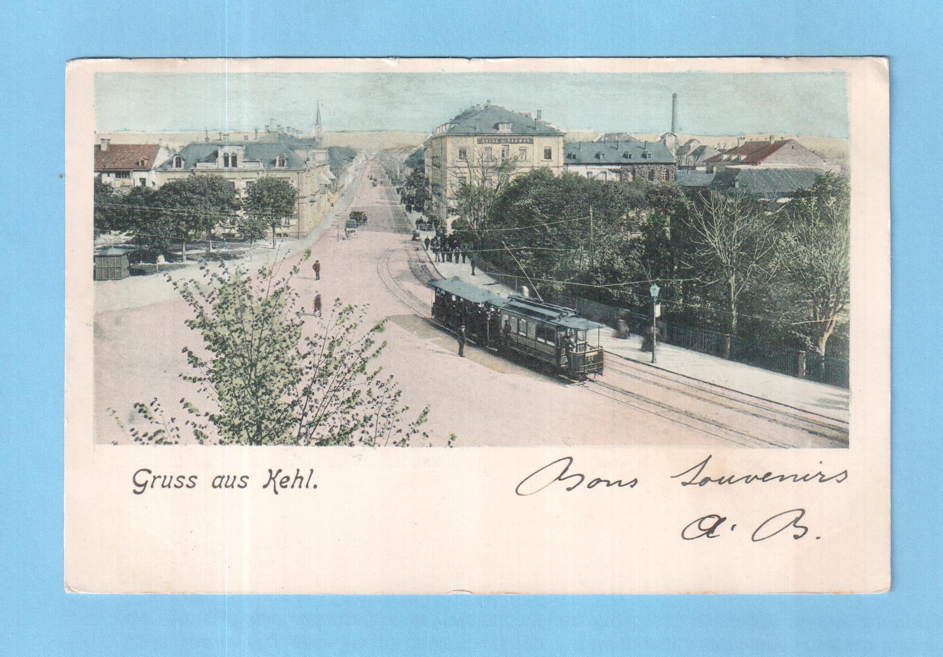 Diesen inzwischen 116 Jahre alten "Gruss aus Kehl" hat Günther Klebes bei einer Internetauktion erworben.