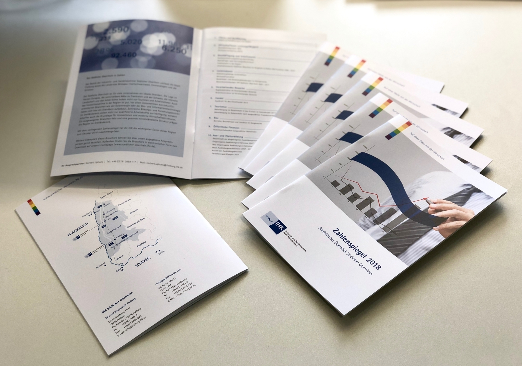 Der neue Zahlenspiegel der IHK Südlicher Oberrhein bietet einen aktualisierten Überblick über die wichtigsten Struktur- und Wirtschaftsdaten in der Region.