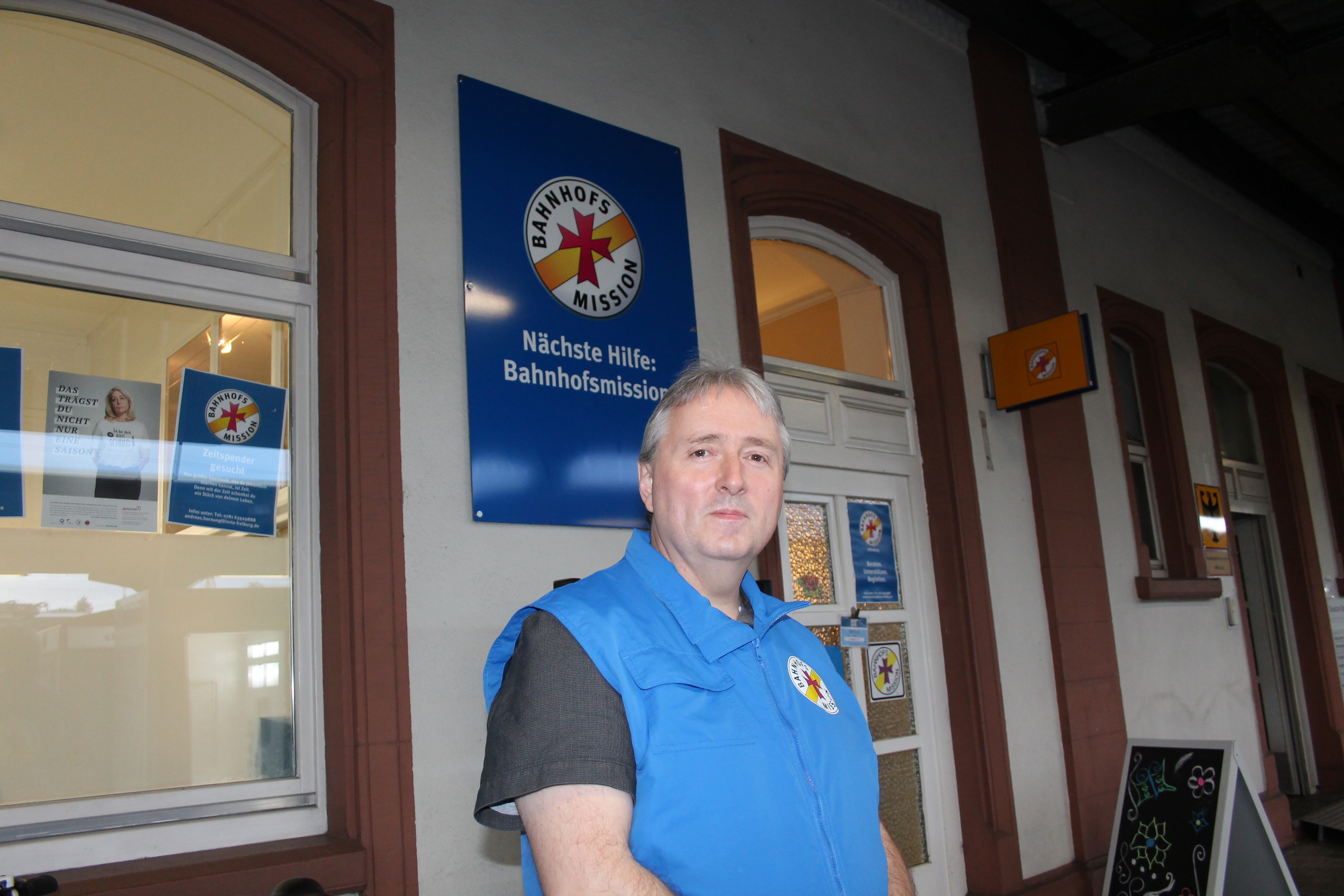 Andreas Hornung von der Bahnhofsmission Offenburg