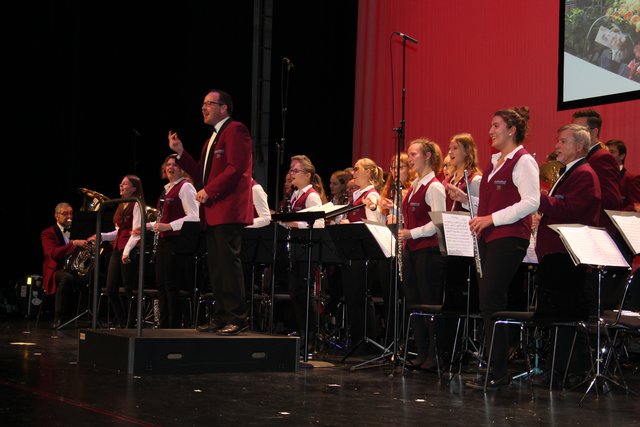 Beim Medley mit Melodien von Udo Jürgens swingte die Stadtkapelle... | Foto: gro