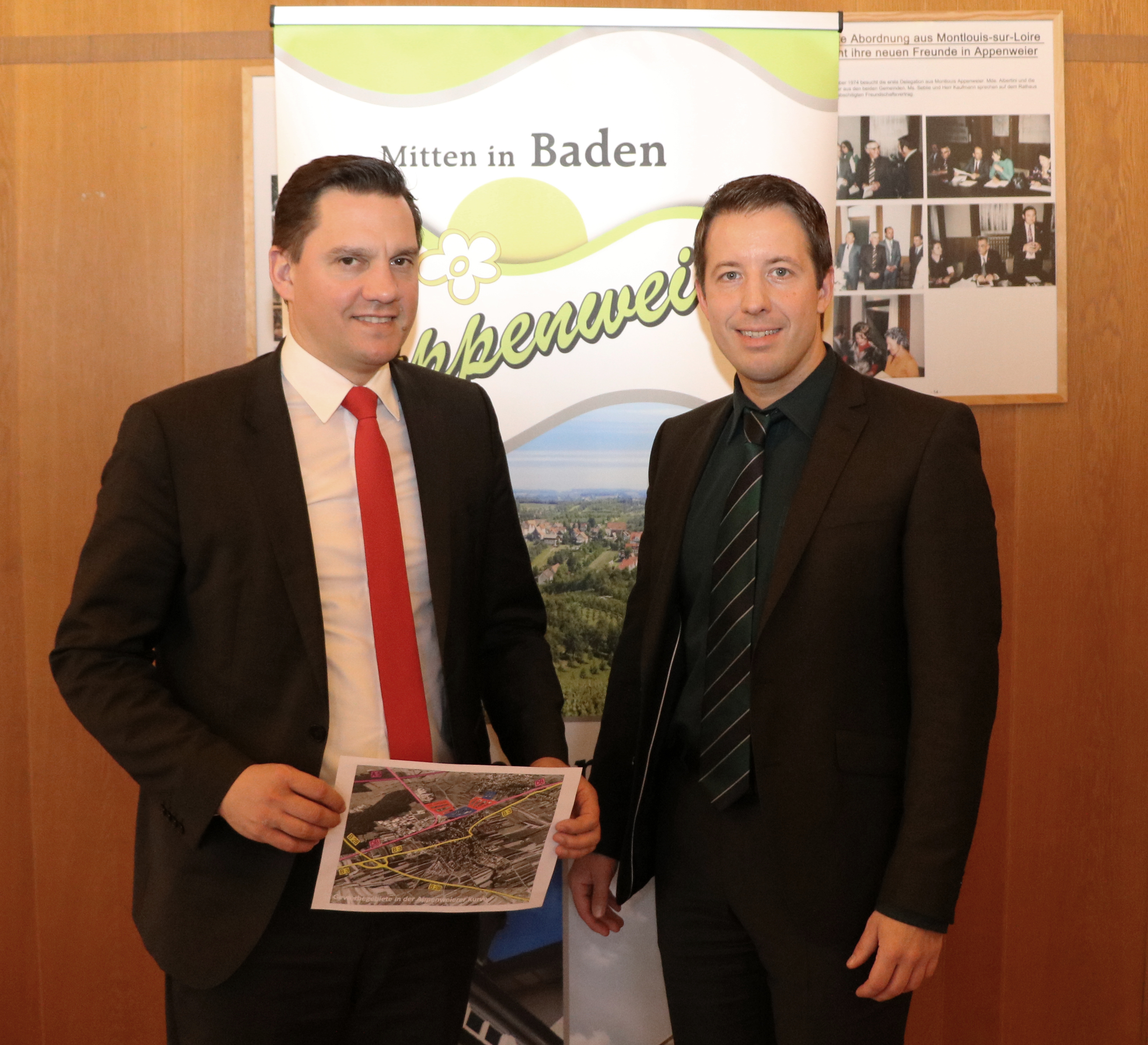 Beim Besuch des Bundestagsabgeordneten Johannes Fechner (links) sprach Bürgermeister Manuel Tabor auch kritische Themen an.