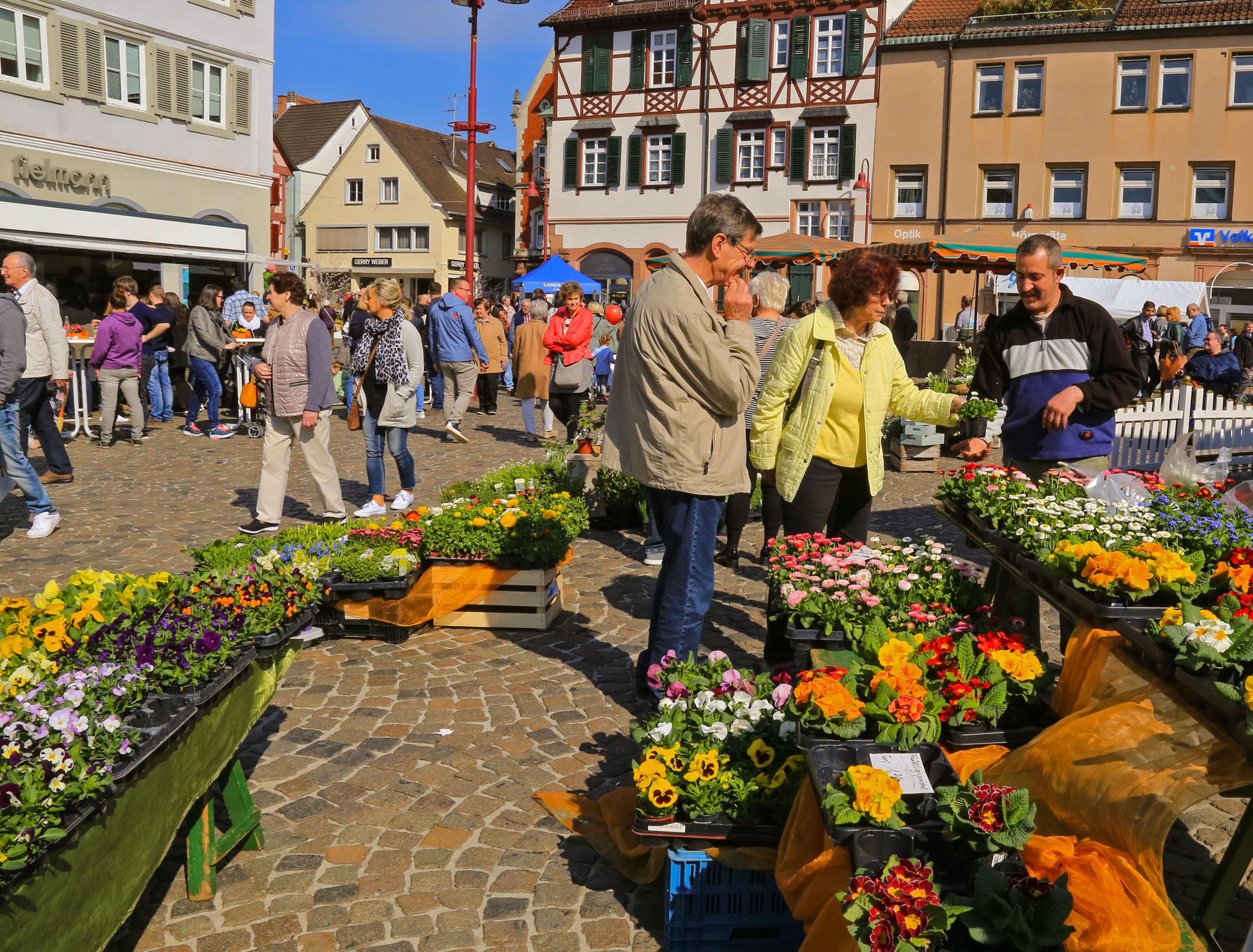 Der Blütensonntag lockt immer viele Besucher an. Auch außerhalb der Innenstadt will sich der Handel beteiligen.