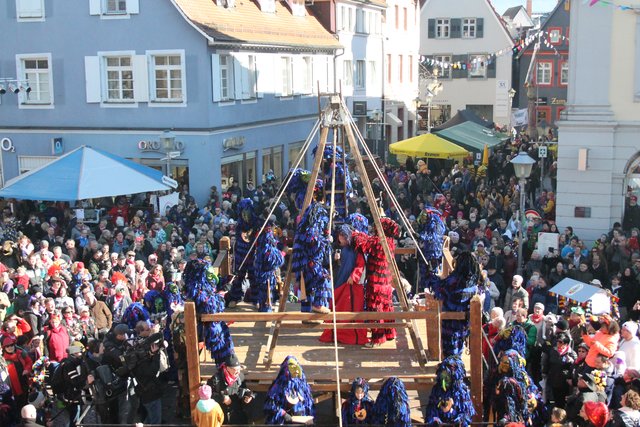 Der Delinquent wird in den Sack gesteckt. | Foto: gro