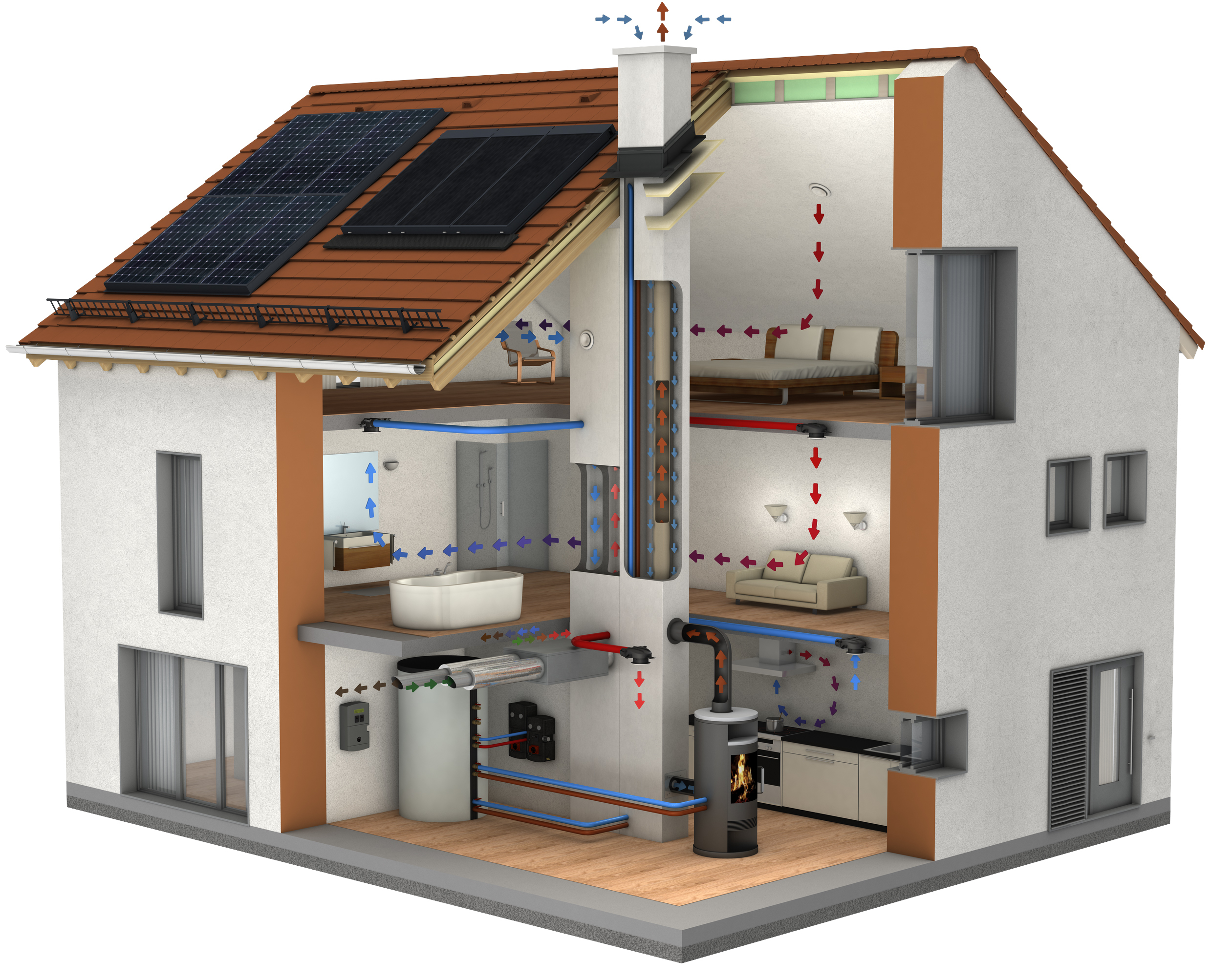 Mit dem IPS-Systemhaus kann man sich online unter „Anforderungen moderne Haustechnik“ in einzelnen Schritten durch die Planung des Gebäudes klicken und zu technischen Erweiterungen für mehr Wohnkomfort sowie zur energetischen Optimierung informieren.