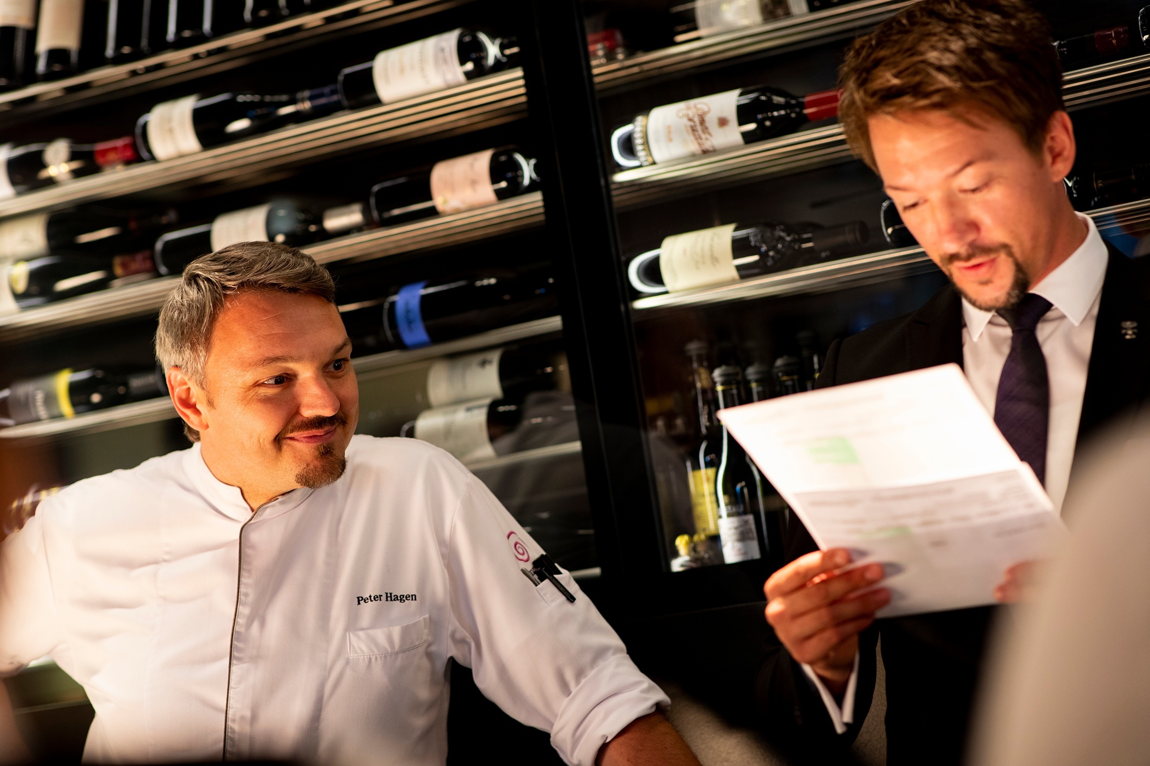 Küchenchef Peter Hagen-Wiest (links) mit Sommelier und Restaurantleiter Marco Gerlach