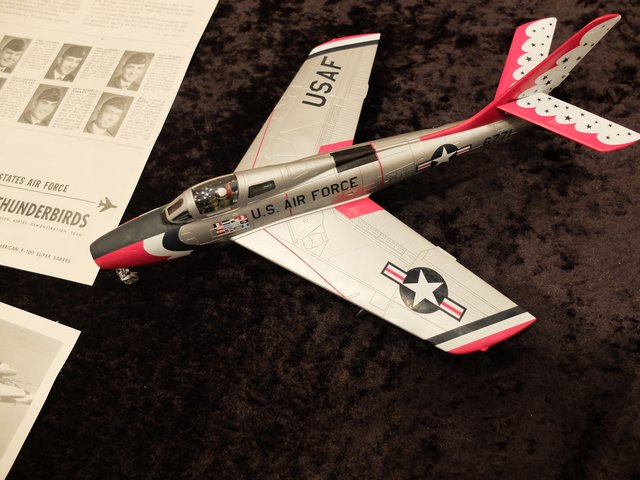 F-86 Thunderbird. Maschinen diesen Typs wurden als  Jagdflugzeug, 1959 in die Luftwaffe der Bundeswehr eingeführt.  | Foto: Alfred Schramm