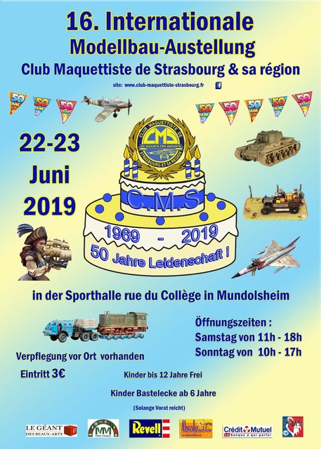 Deutschsprachiges Ausstellungsplakat.  | Foto: Club Maquettiste de Strasbourg