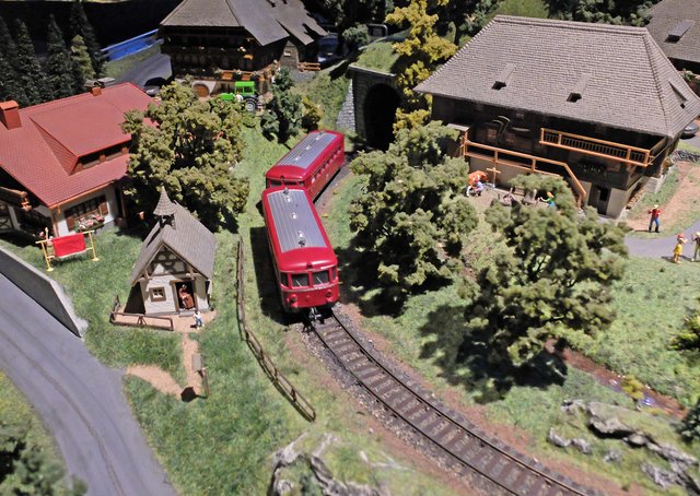 Der legendäre, rote Schienenbus. | Foto: Alfred Schramm