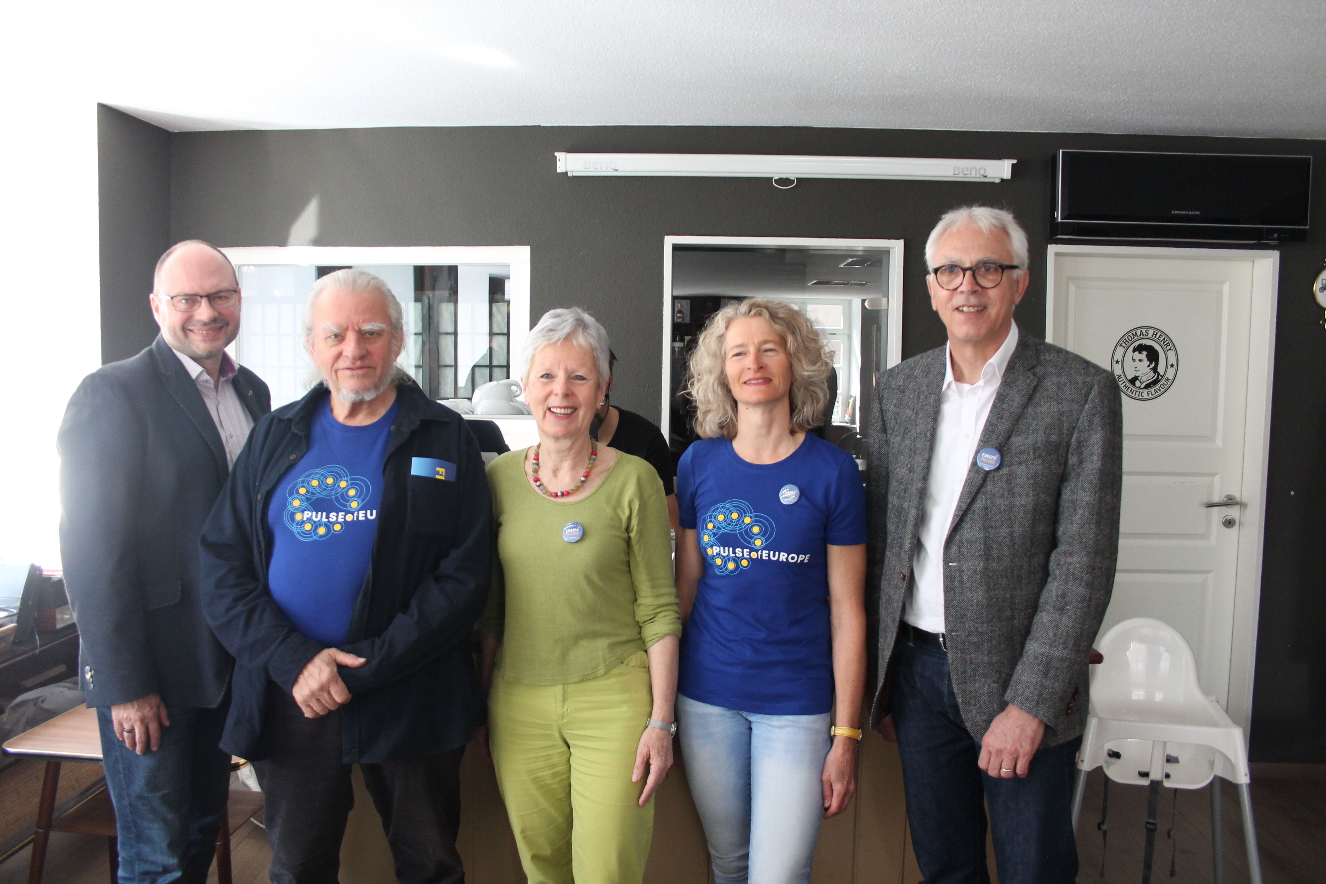Wollen die breite Öffentlichkeit für die Europawahl im Mai mobilisieren: Wolfgang Reinbold (v. l.), Wilfried Beege, Angelica Schwall-Düren, Cordelia Schulz und Klaus-Thomas Teufel