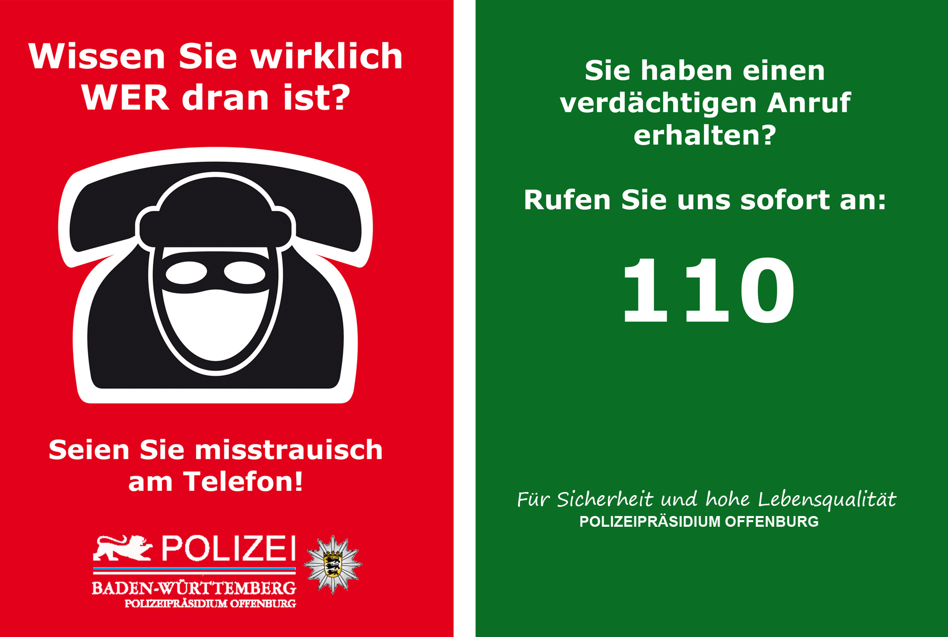 Aktion Rote Karte der Polizei