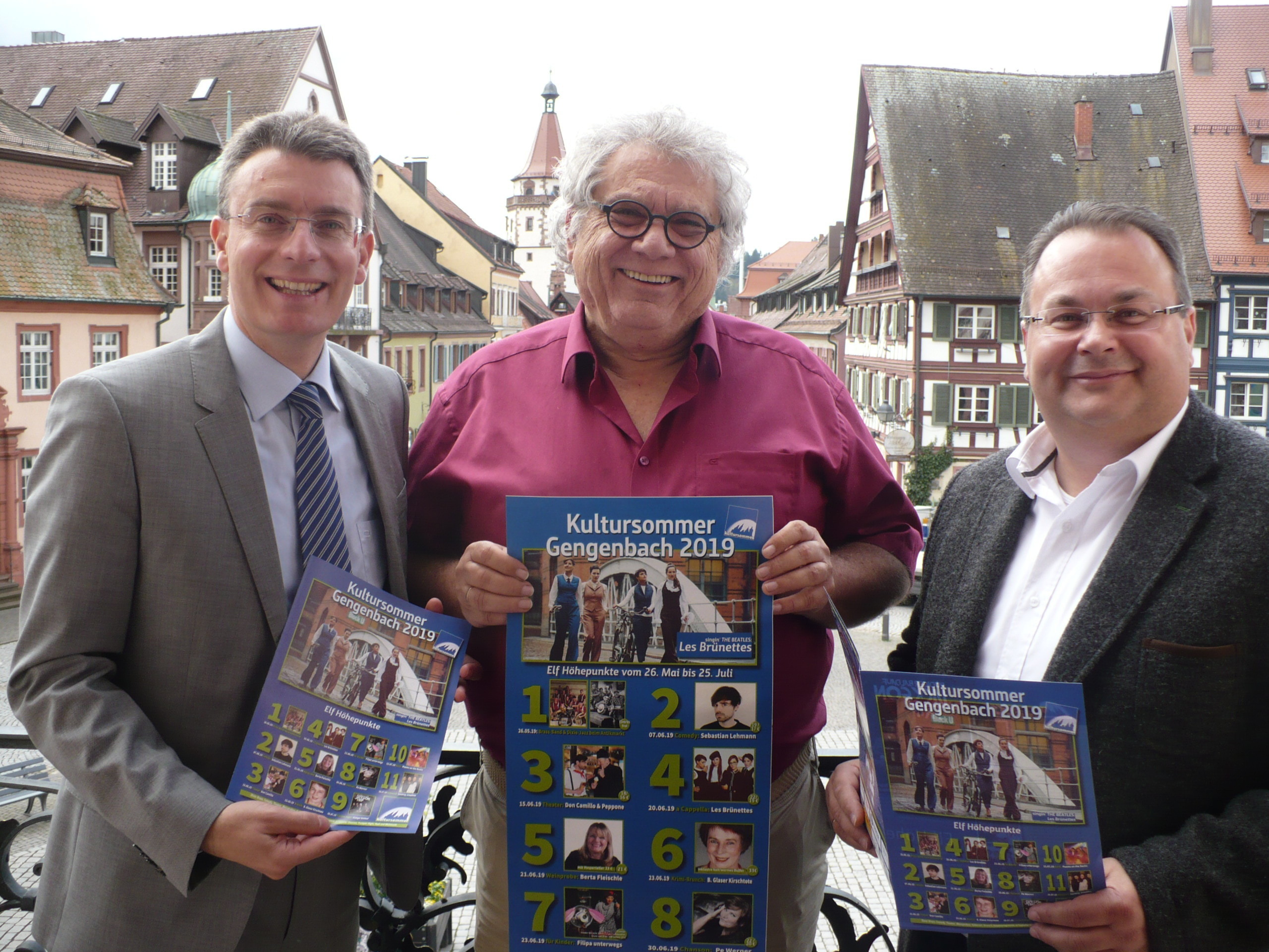 Sie freuen sich über die gelungene Programmmischung (v. l.): Thorsten Erny, Gerd Birsner und Lothar Kimmig