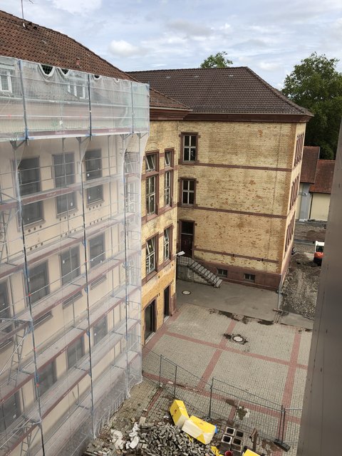Ein Blick aus luftiger Höhe auf die Bauarbeiten | Foto: Stadt Offenburg