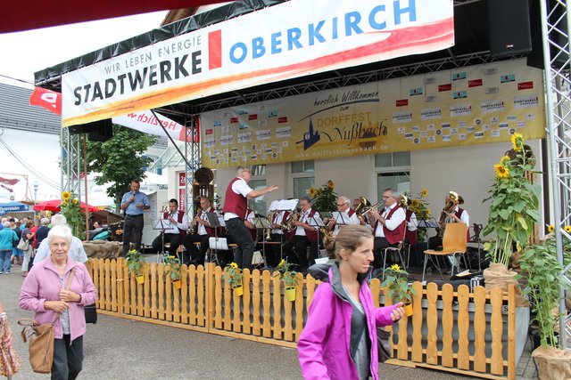 Die Musik spielt zum gemeinsamen Volksliedersingen. | Foto: gro