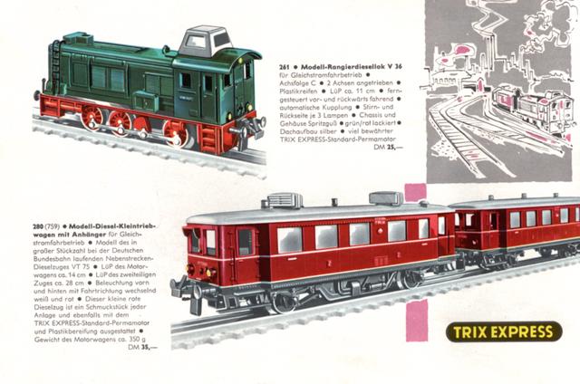 So ging es je nach Finanzlage weiter, mit einer kleinen Rangierlok (Dampf- oder Diesel) und mit einem kleinen Personentriebwagen, hier der VT 75, der die Nebenbahnen bediente. 
