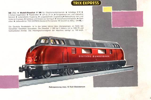 Und sie durfte auf keiner Modellbahnanlage fehlen.  Die Diesellok V 200, das "Mädchen für alles. 
Sie war sowohl vor Personen- und Güterzügen anzutreffen und wurde auch zwischen Hausach und St. Georgen, eingesetzt. Mit der Zeit wurde die Schwarzwaldbahn elektrifiziert und das Einsatzgebiet der V 200 ging verloren.