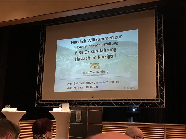 Infoveranstaltung zur B33-Umfahrung in der Stadthalle Haslach | Foto: Glaser