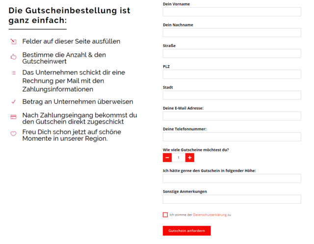 Die Bestellung ist leicht: Kontaktformular ausfüllen und abschicken. Danach nimmt das Unternehmen Kontakt mit dem Besteller auf.