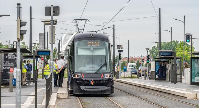 Bestandsaufnahme nach zehnwöchiger Pause am Freitag bei der Tram-Testfahrt | Foto: Stadt Kehl