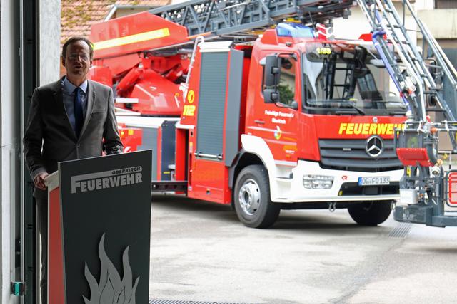 In seinem Grußwort hob Oberbürgermeister Matthias Braun die hohe Bedeutung des ehrenamtlichen Einsatzes durch die Feuerwehrkameraden hervor.