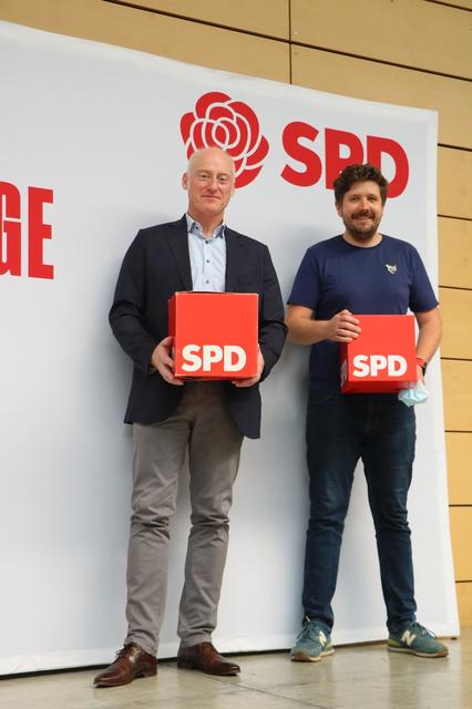 Frank Meier (links) und Eric Bauer sind die Landtagswahlkandidaten der SPD für den Wahlkreis Kehl. | Foto: Foto: SPD