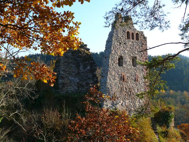 Blick auf die Ruine der "Schenkenburg" bei der Ortschaft Schenkenzell.  | Foto: Alfred Schramm